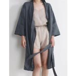 Skin-Friendly Linen Bathrobe