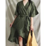 Linen Irregular Splicing Dress